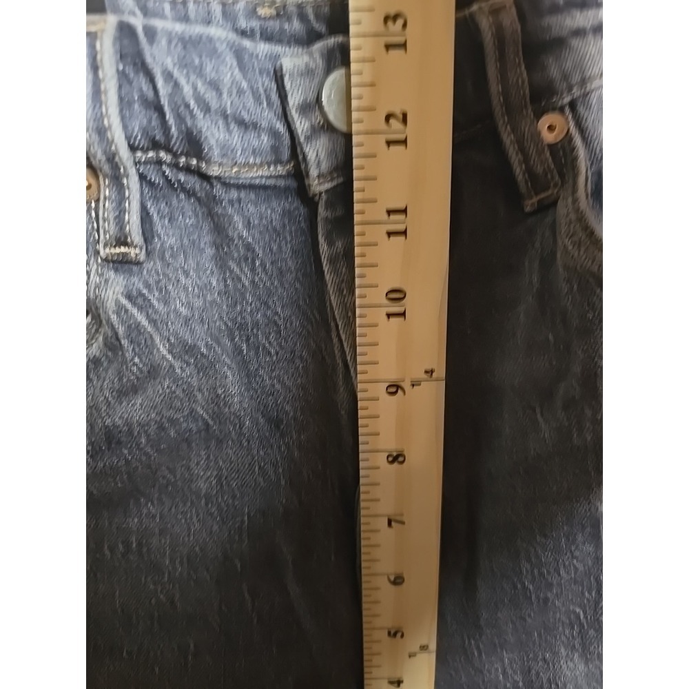 Blank‎ NYC Cooper Long Slim Straight Pant Big Fan Jean Gray White Stripe Size 28 - Picture 16 of 16